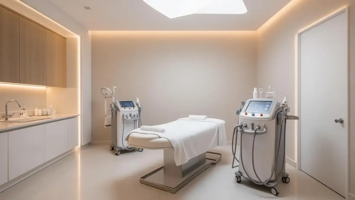 Luxury med spa treatment room