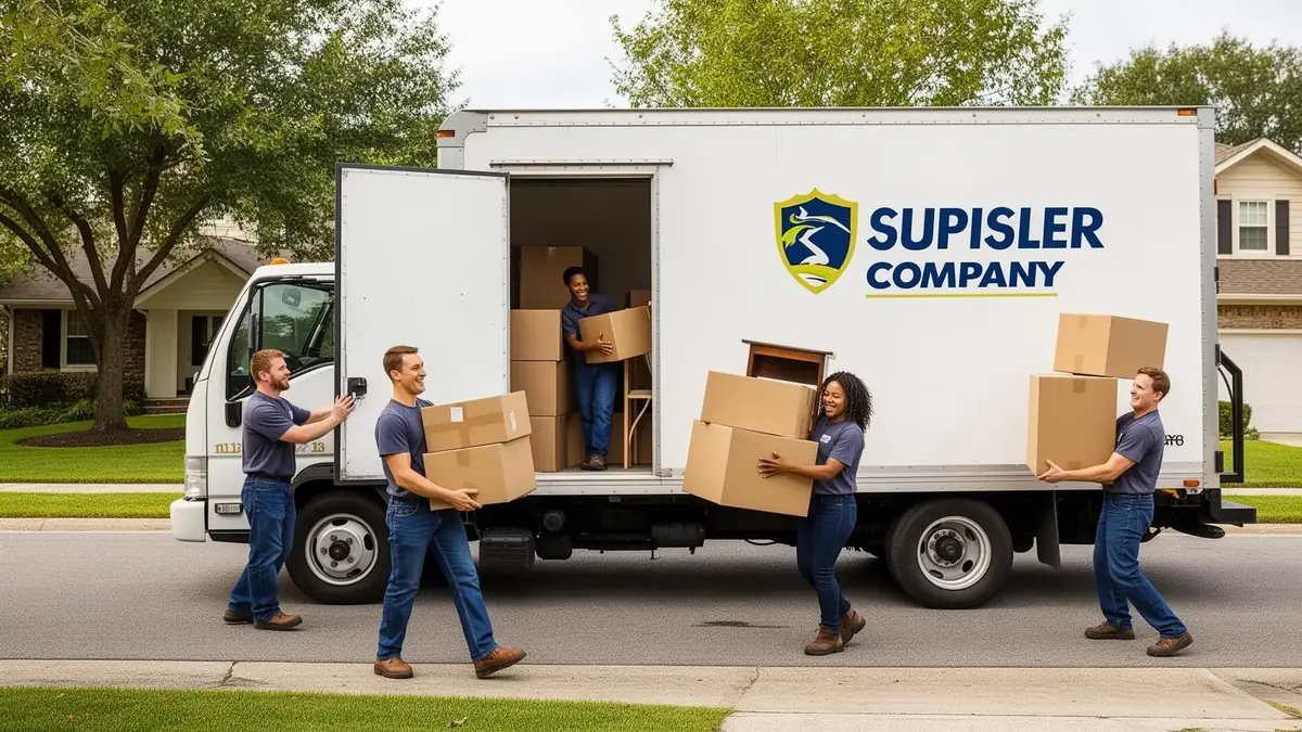 Professional moving team