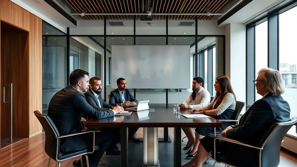 Law firm team in meeting