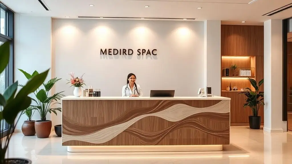 Med spa consultation with client