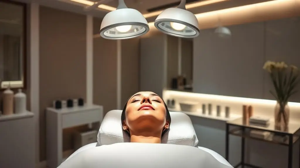 Med spa treatment in progress