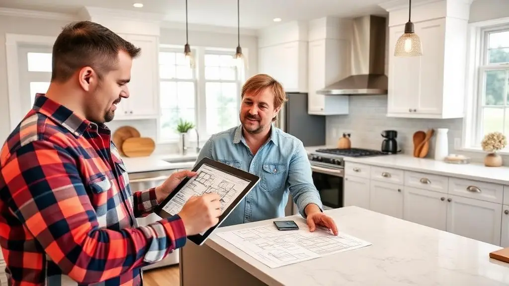 Contractor consultation with homeowner